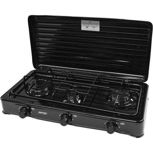 MPM Gasfornuis SMILE-KN-03/1KB Zwart 60 cm 3 Branders-0