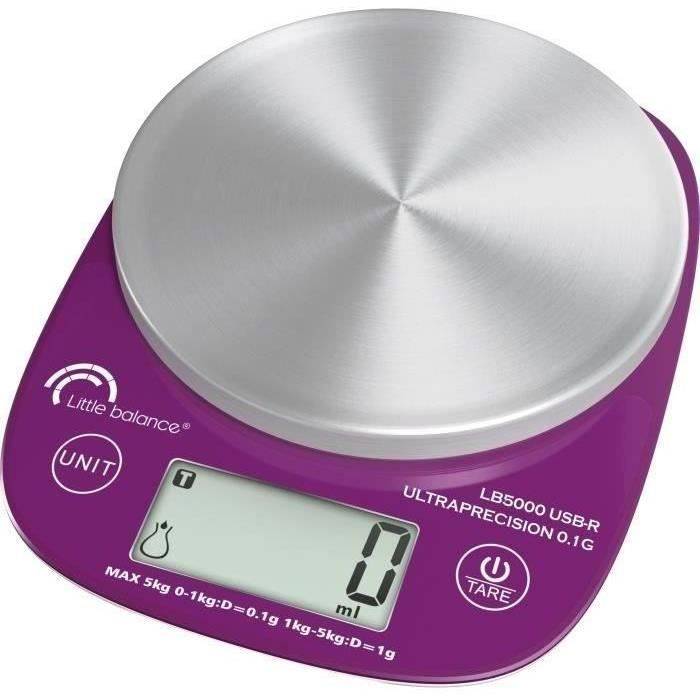 LITTLE BALANCE Keukenweegschaal LB 5000 Pro - 5 kg Capaciteit - Ultra-precies - USB-0