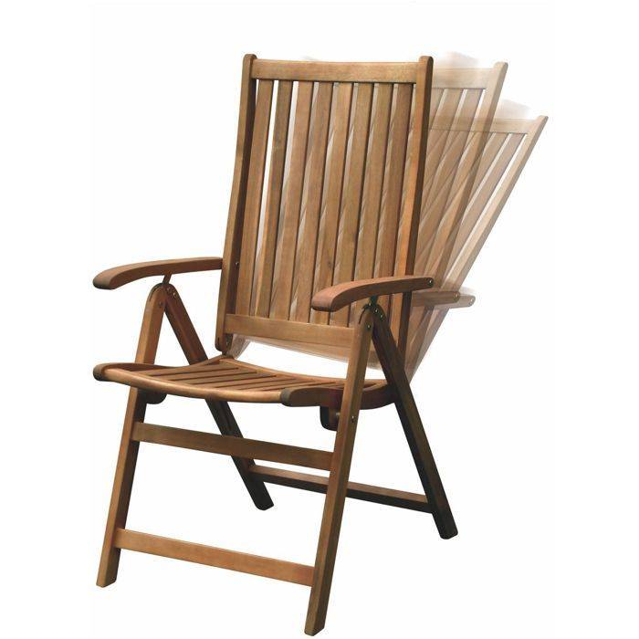 Fieldmann Verstelbare Stoelen - FDZN 4001-T - Tropisch Acaciahout - Rugleuning met 5 Posities-2