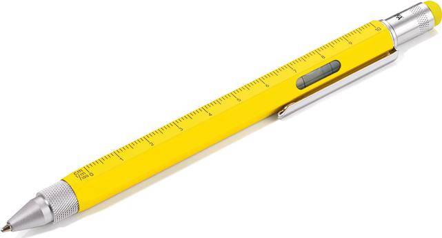 TROIKA PIP20/YE Inktpen, Zwart & Geel, 1 mm, Messing-0