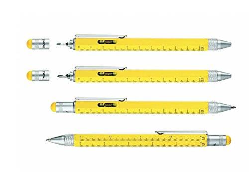 TROIKA PIP20/YE Inktpen, Zwart & Geel, 1 mm, Messing-2