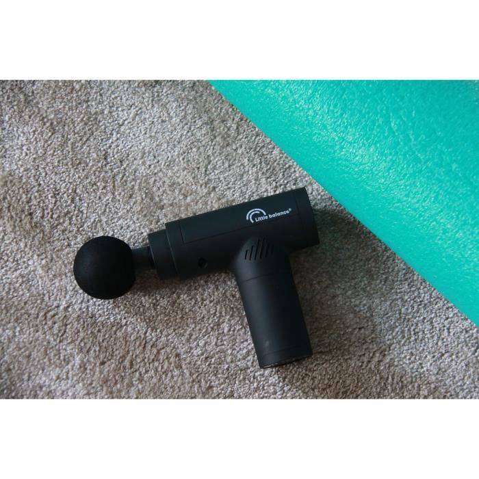 LITTLE BALANCE Massagepistool - Sport Relax - 6 Snelheden - 4 Koppen - Zwart-2