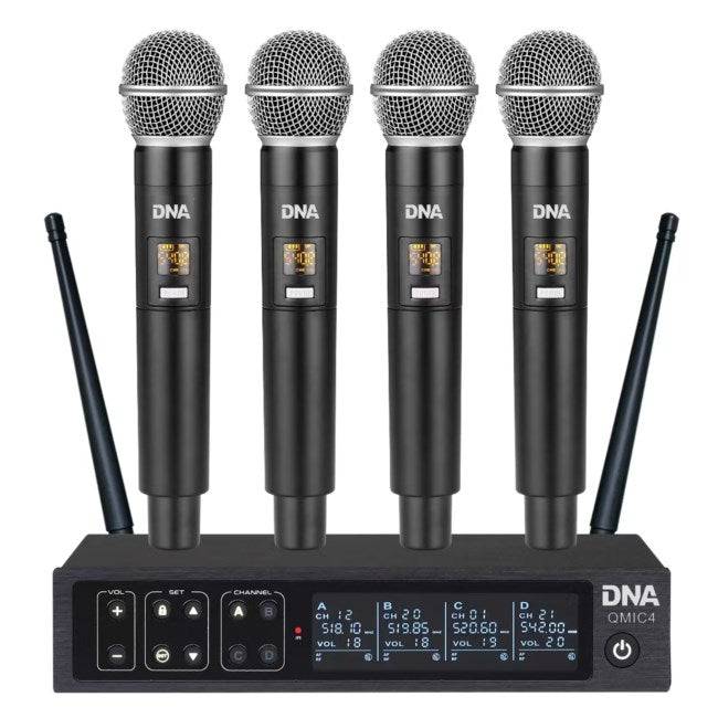 DNA QMIC4 - Draadloze Microfoon met 4 Handheldzenders-0
