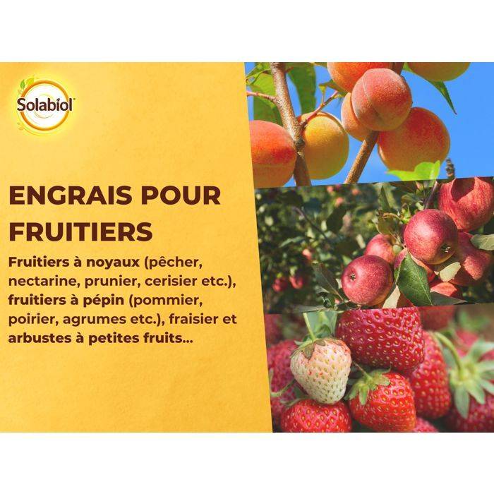 SOLABIOL Mest voor Fruitbomen - 1,5 kg - Groei Stimulator SOFRUY15-3