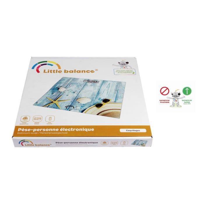LITTLE BALANCE Elektronische Badkamerweegschaal - Schelpontwerp - 180 kg/ 100 g-4