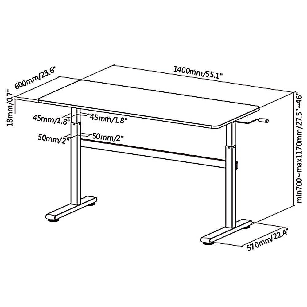 Ergo Office ER-401 W Hoogte Verstelbaar Bureau Wit-0
