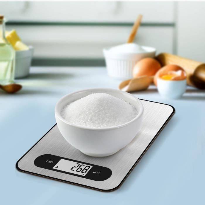 LITTLE BALANCE Keukenweegschaal Slim - RVS - Oplaadbaar via USB-2
