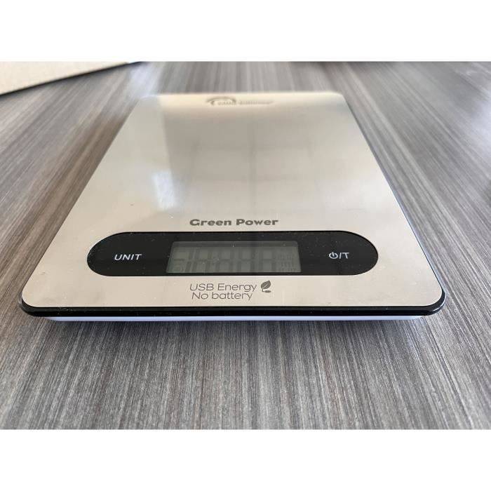 LITTLE BALANCE Keukenweegschaal Slim - RVS - Oplaadbaar via USB-3