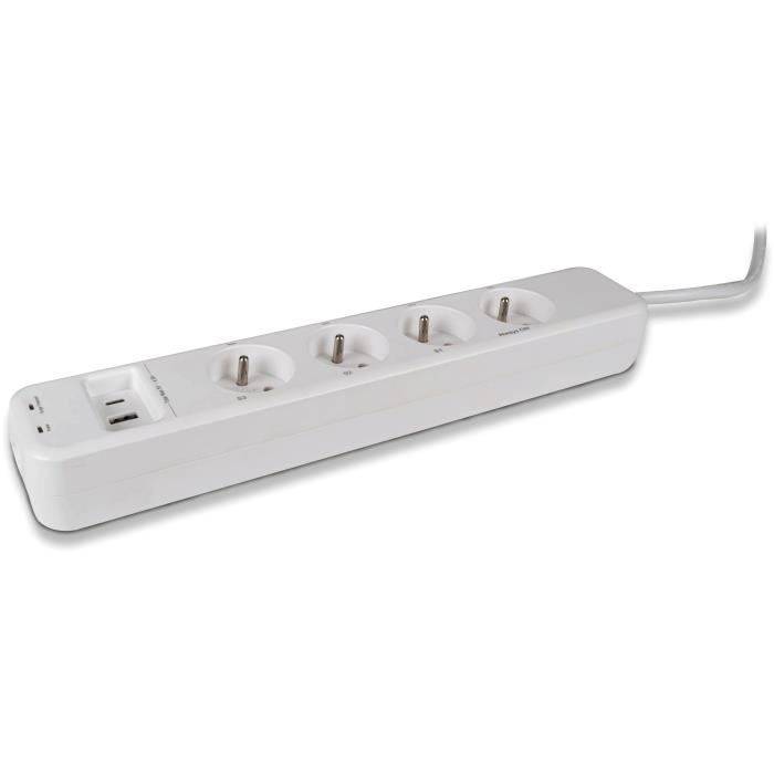 SCS SENTINEL Slimme Stekkerdoos - 4 Stopcontacten, 3 Afstandsbediend, 16A, 3600W-0