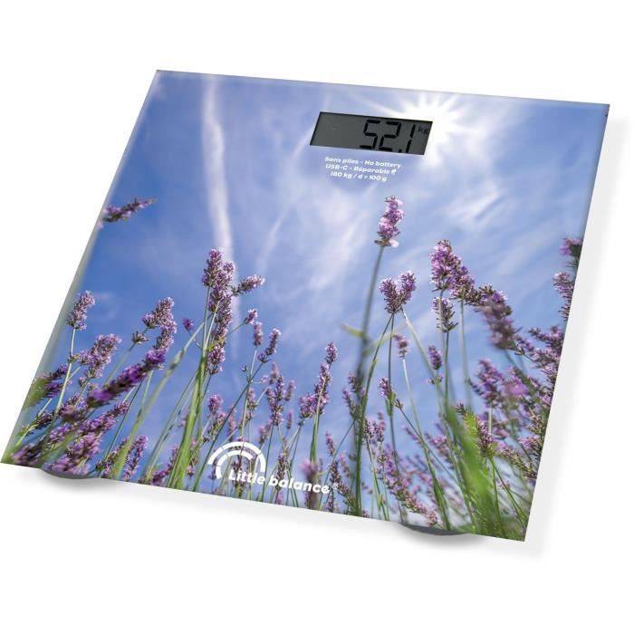 Badkamerweegschaal - LITTLE BALANCE - USB-C - Lavendel-4