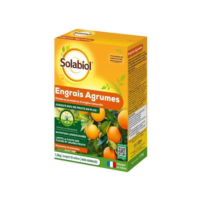 SOLABIOL Mest voor Citrus - 1,5 kg - Bevordert Vruchtvorming-0