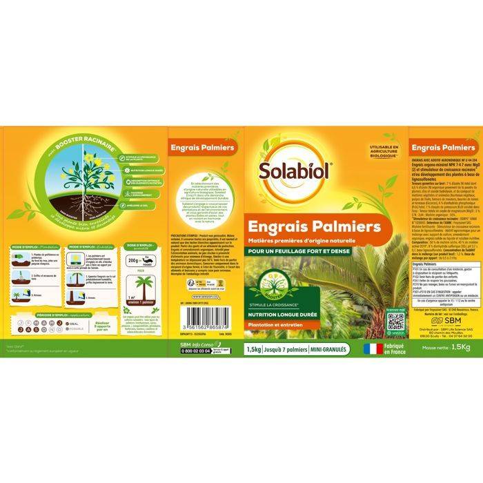 SOLABIOL Mest voor Palmbomen en Mediterraanse Planten - 1,5 kg-1