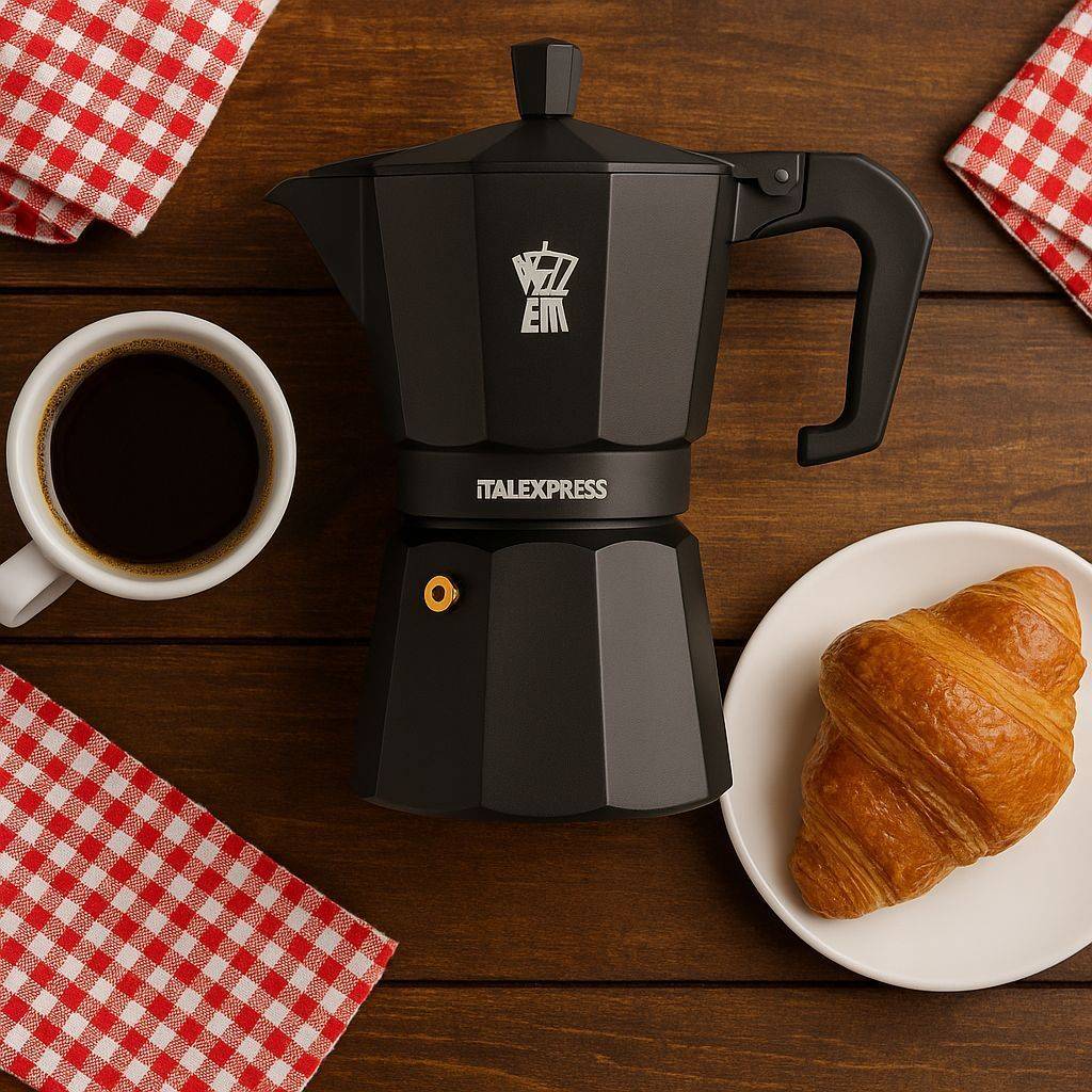 PEZZETTI Italiaanse Koffiemaker ITALEXPRESS Aluminium 6 kopjes Zwart-2