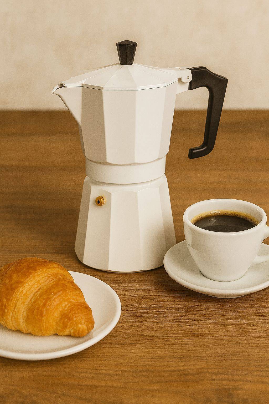 PEZZETTI Italiaanse Koffiemaker - ITALEXPRESS - Aluminium - 6 Kopjes - Wit-0