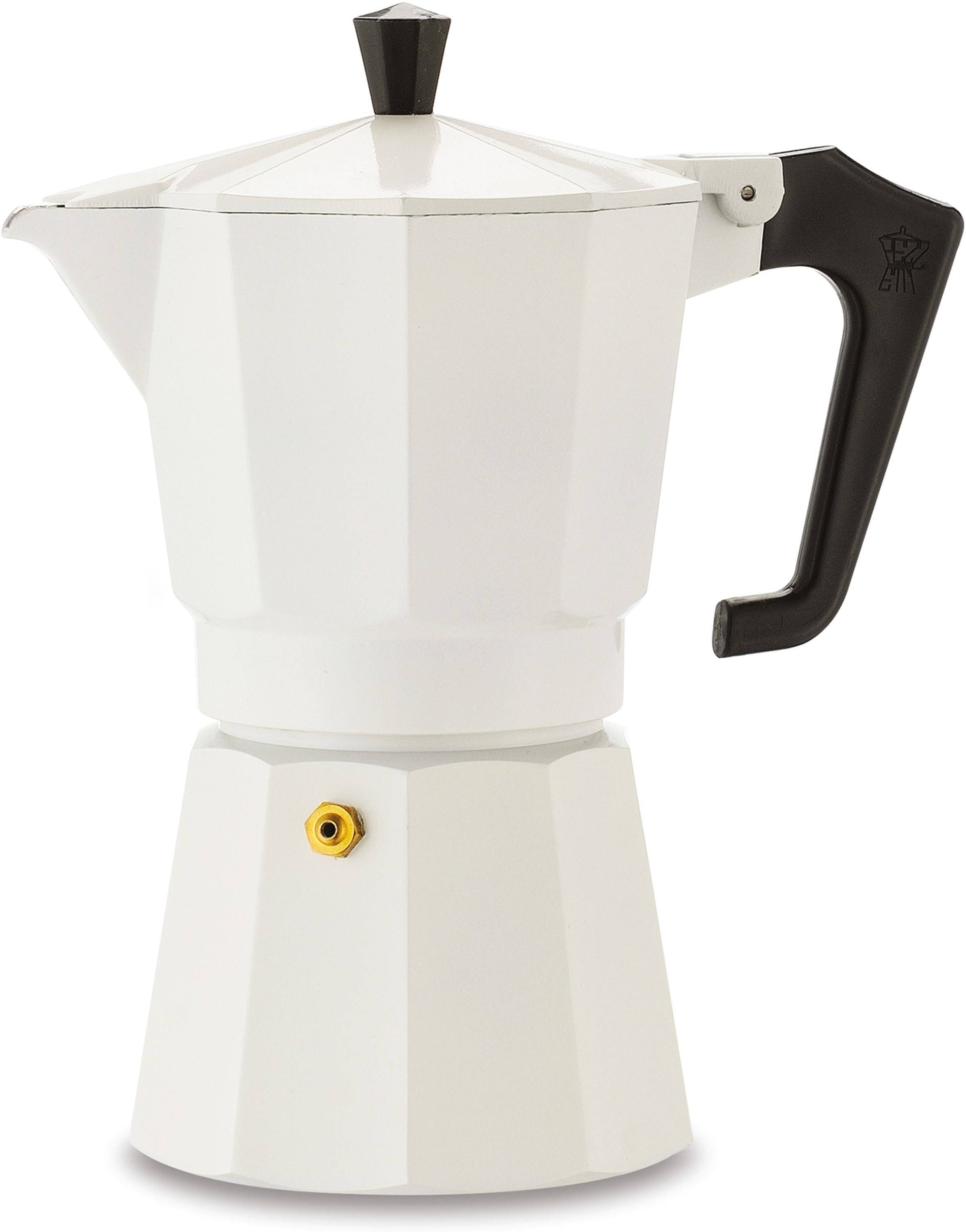 PEZZETTI Italiaanse Koffiemaker - ITALEXPRESS - Aluminium - 6 Kopjes - Wit-1