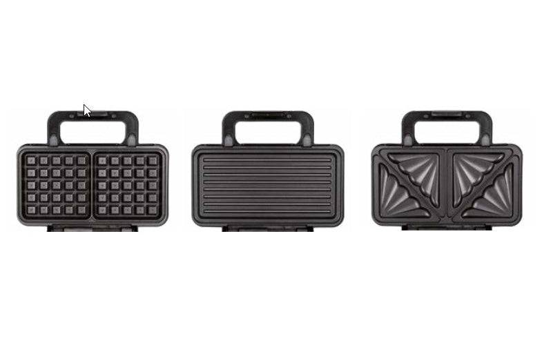 MPM Toaster/Wafelmaker/Grill 800W MOP-43M-0