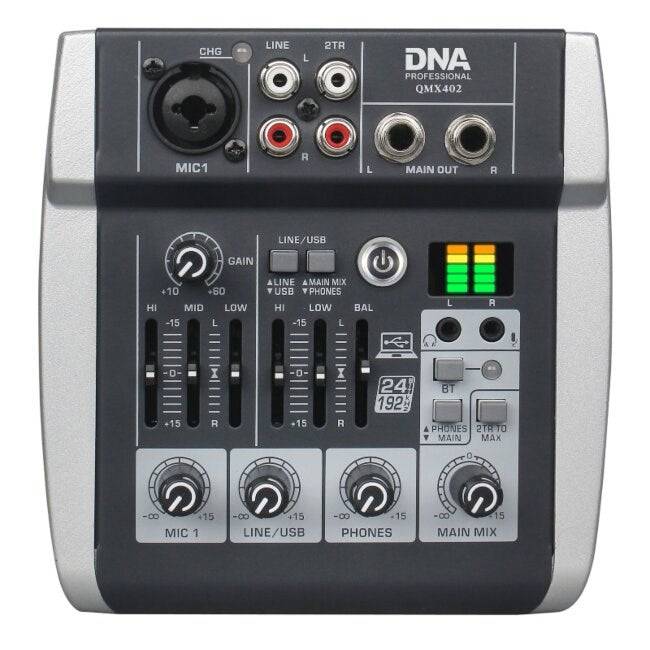 DNA QMX402 Analoge Mixer Bluetooth Oplaadbare Batterij-0
