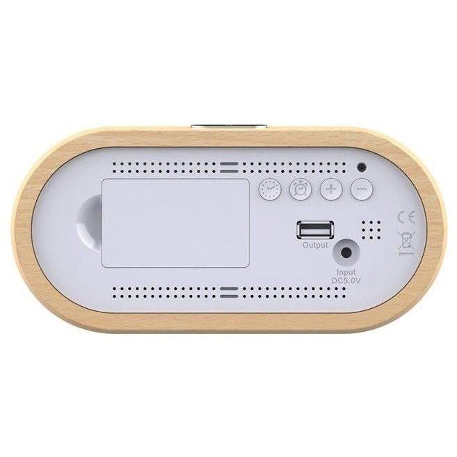 CGV Alarmklok - ACUNA - Massief Houten Frame - Model 13068-2