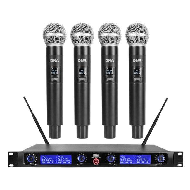 DNA WM4 VOCAL SET - Draadloos Microfoonsysteem met 4 Handheldzenders-0