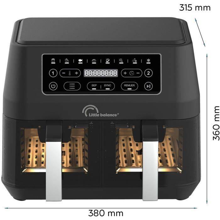 LITTLE BALANCE Airfryer - 2460 W - 9 L - Crousty Light Duo-1
