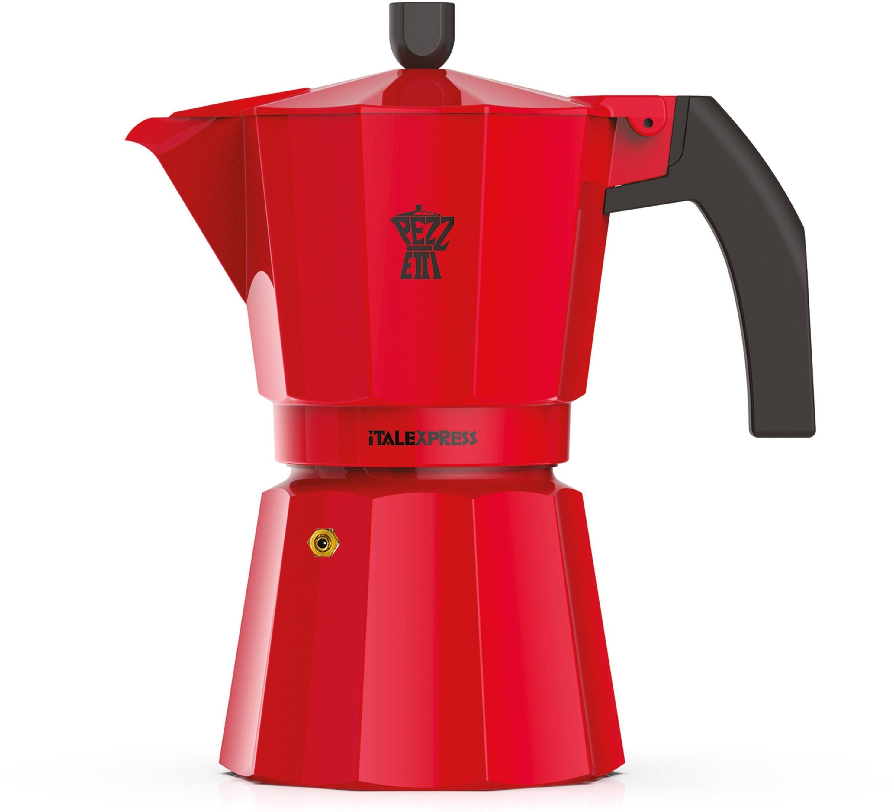 PEZZETTI Italiaanse Koffiemaker - ITALEXPRESS - Aluminium - 6 Kopjes - Rood-1