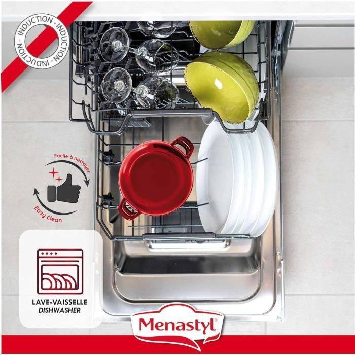 MENASTYL Mosselpan - Geëmailleerd Staal - Zwart - 18 cm - 2,7 Liter - 3645562-2
