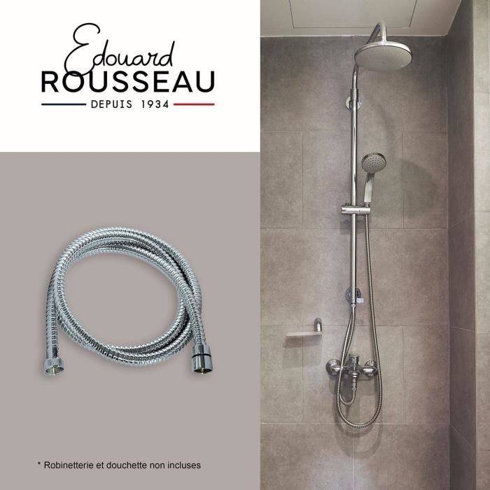 ROUSSEAU Douche Slang - 1,50 m - Universele Aansluiting - Chroom Geplateerd RVS-2