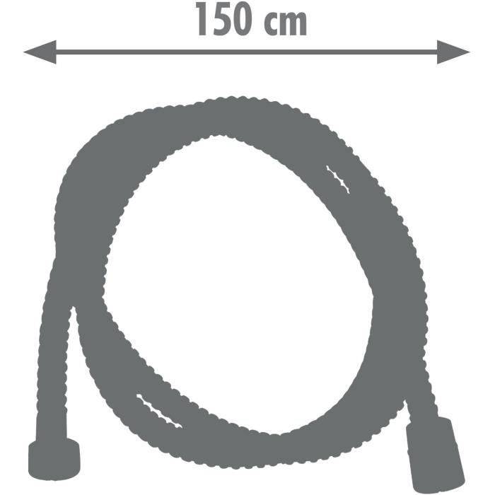 ROUSSEAU Douche Slang - 1,50 m - Universele Aansluiting - Chroom Geplateerd RVS-4