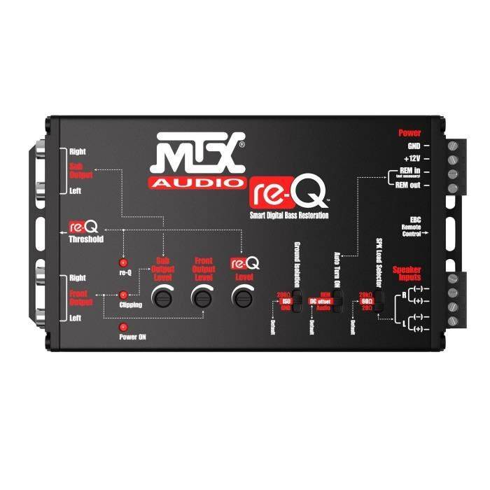 MTX AUDIO High-End Processor Hoog-niveau Ingangen naar RCA Uitgangen - re-Q-0