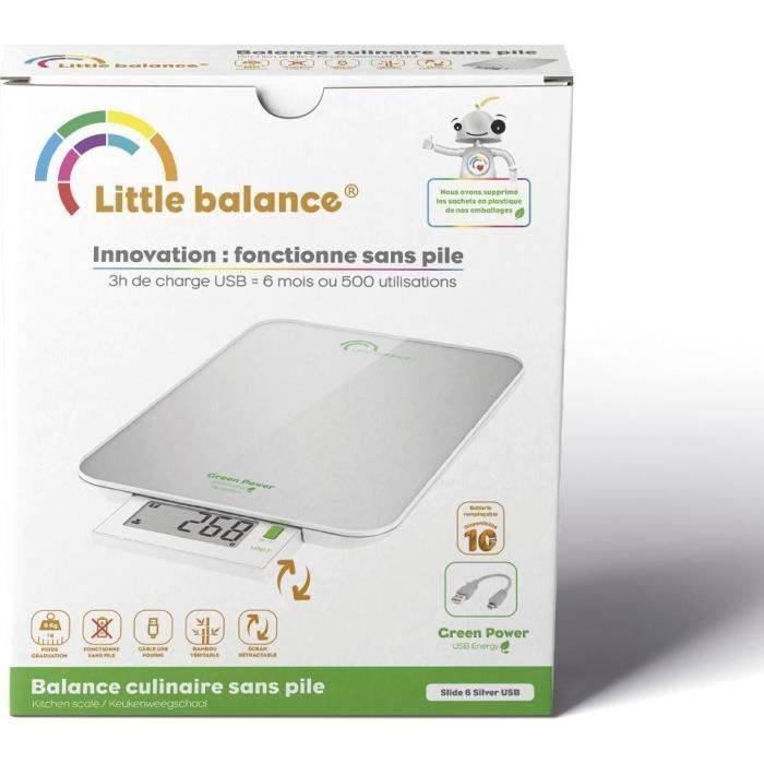 LITTLE BALANCE Keukenweegschaal Slide 6 - Zilver - USB Oplaadbaar-4