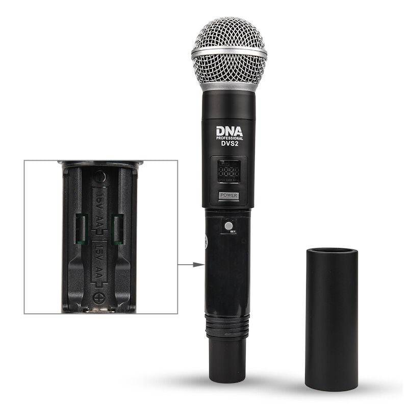 DVS2 Draadloos Microfoonsysteem 2x Handheldzender + Basis UHF 560-590 MHz-2