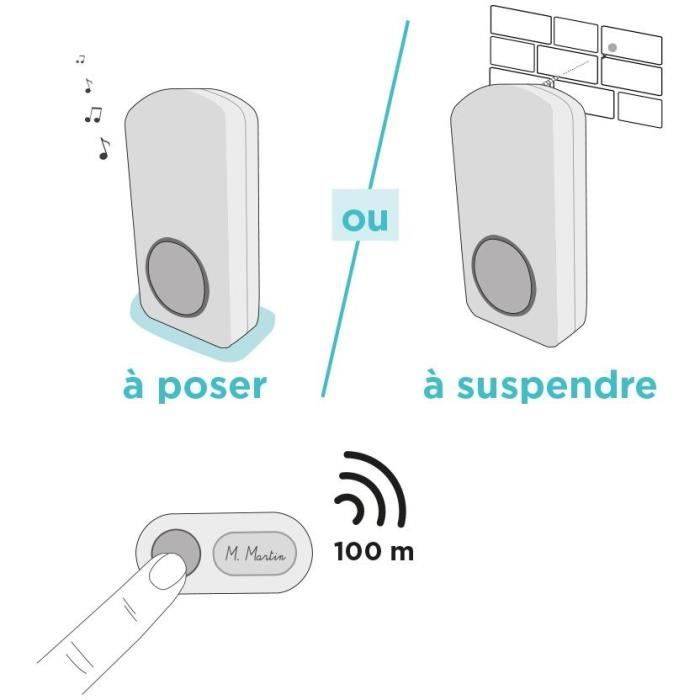 SCS SENTINEL OneBell 100 Draadloze Deurbel - 100 m Bereik - 15 Melodieën - IP55-2