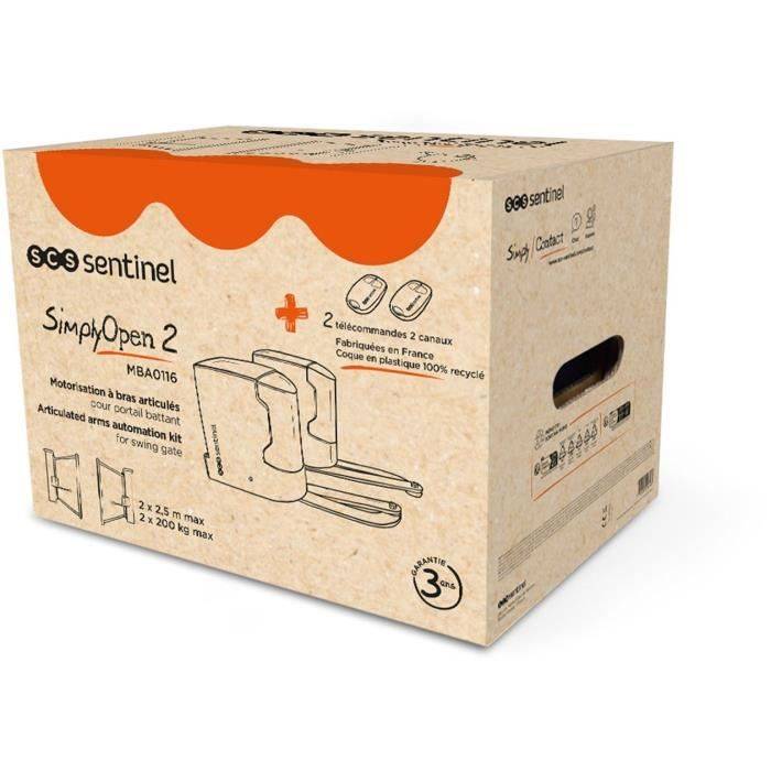 SCS SENTINEL Dubbele Poortmotor Kit - SimplyOpen 2 - Tot 200 kg per Blad-1