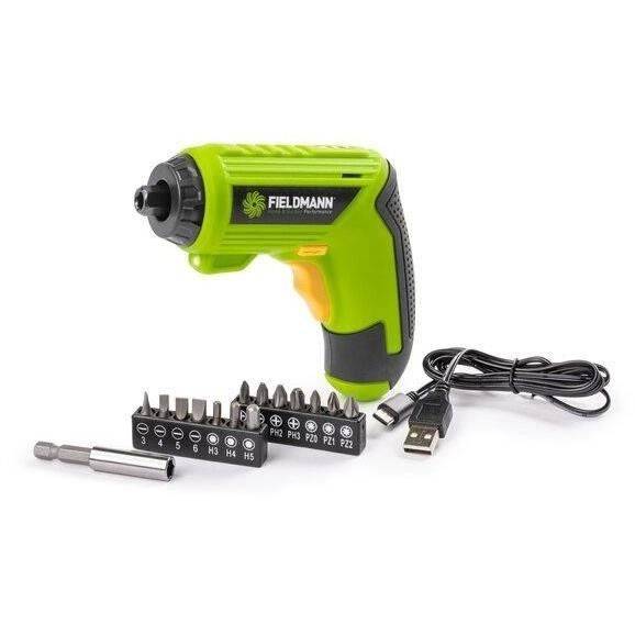 FIELDMANN Accuschroevendraaier 3,6V 1500mAh - 15 Accessoires - Groen-1