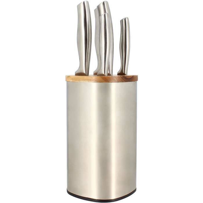 MENASTYL Messenset met Blok - 5-delig - RVS - Hout - 5041070 5-piece-0