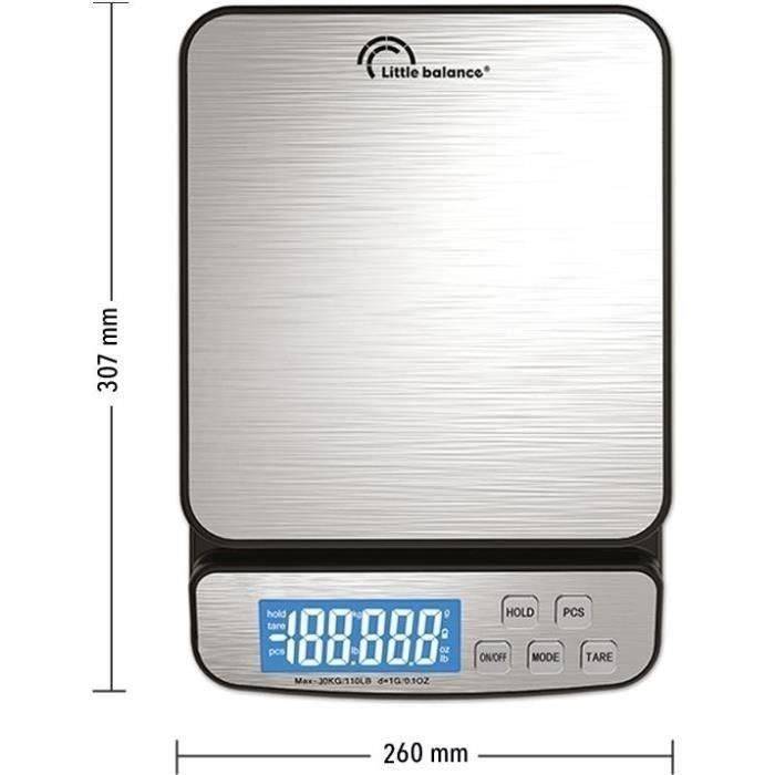 LITTLE BALANCE Postweegschaal Pro 30.1 - 30 kg Capaciteit - RVS-3
