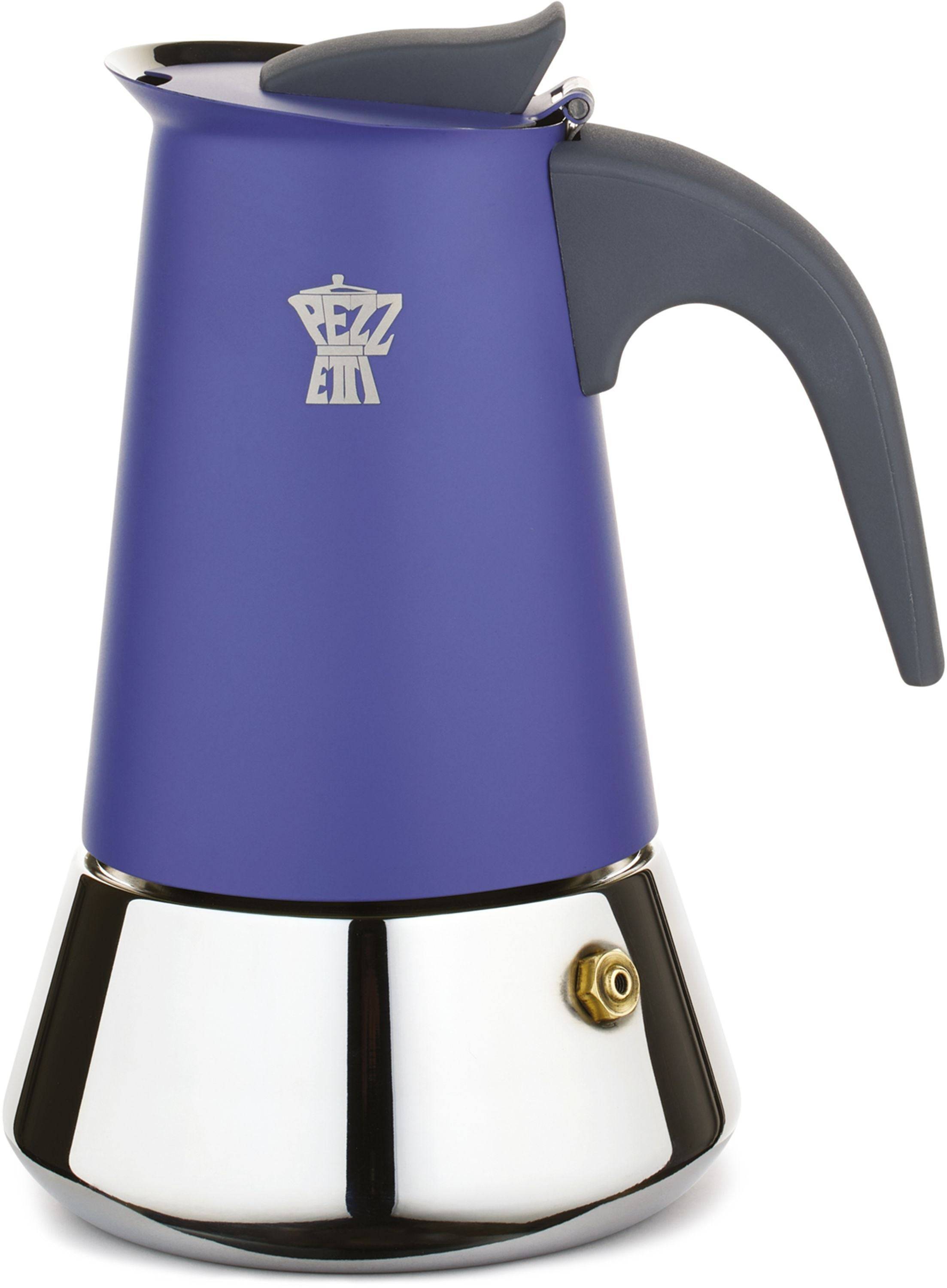 PEZZETTI Italiaanse Koffiemaker STEELEXPRESS RVS 2 kopjes Indigo Blauw-0
