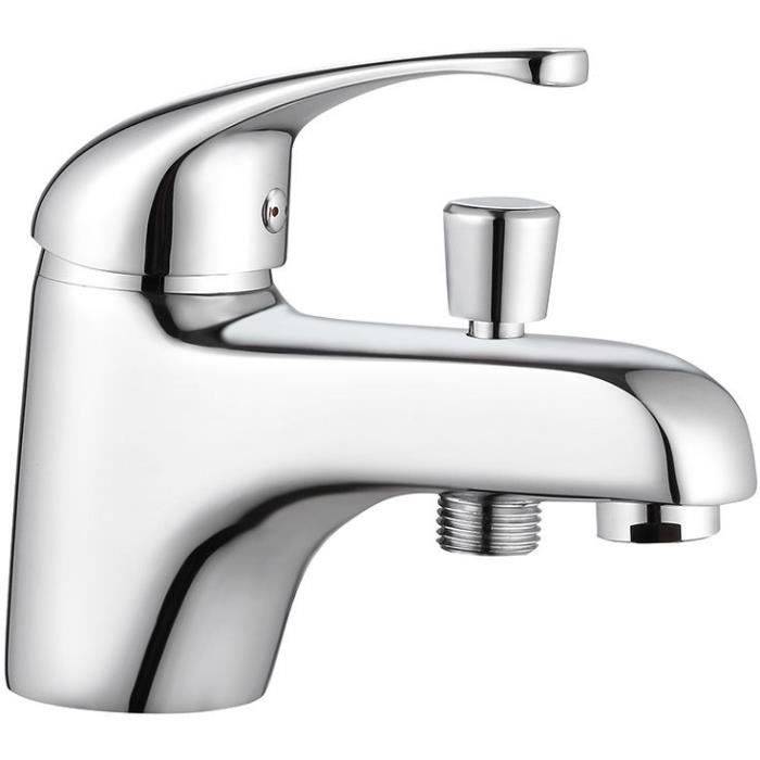 ROUSSEAU CARDIFF Enkelgat Chroom Bad/Douche Mengkraan - Waterbesparend-1