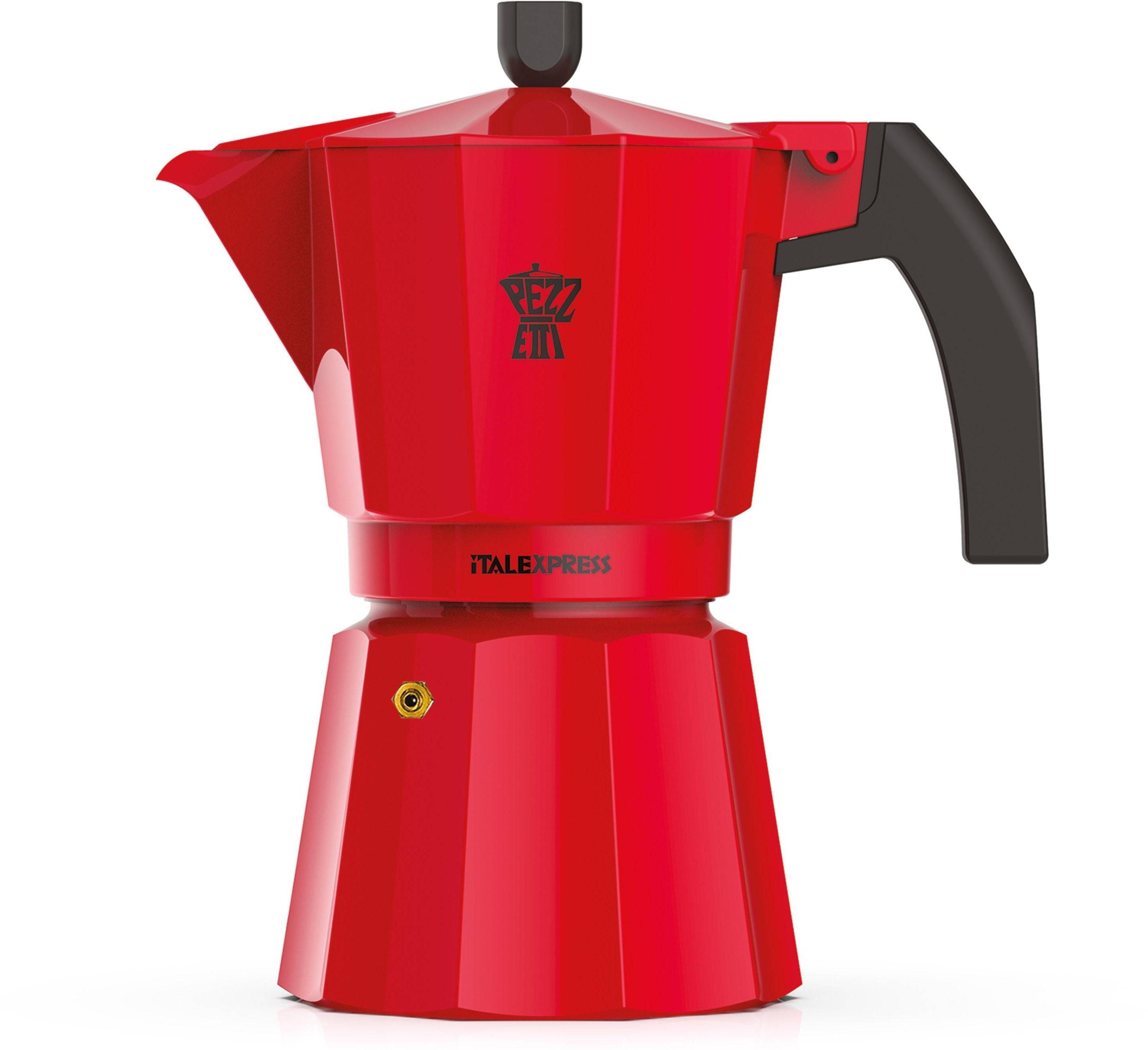 PEZZETTI Italiaanse Koffiemaker ITALEXPRESS Aluminium 3 kopjes Rood-1