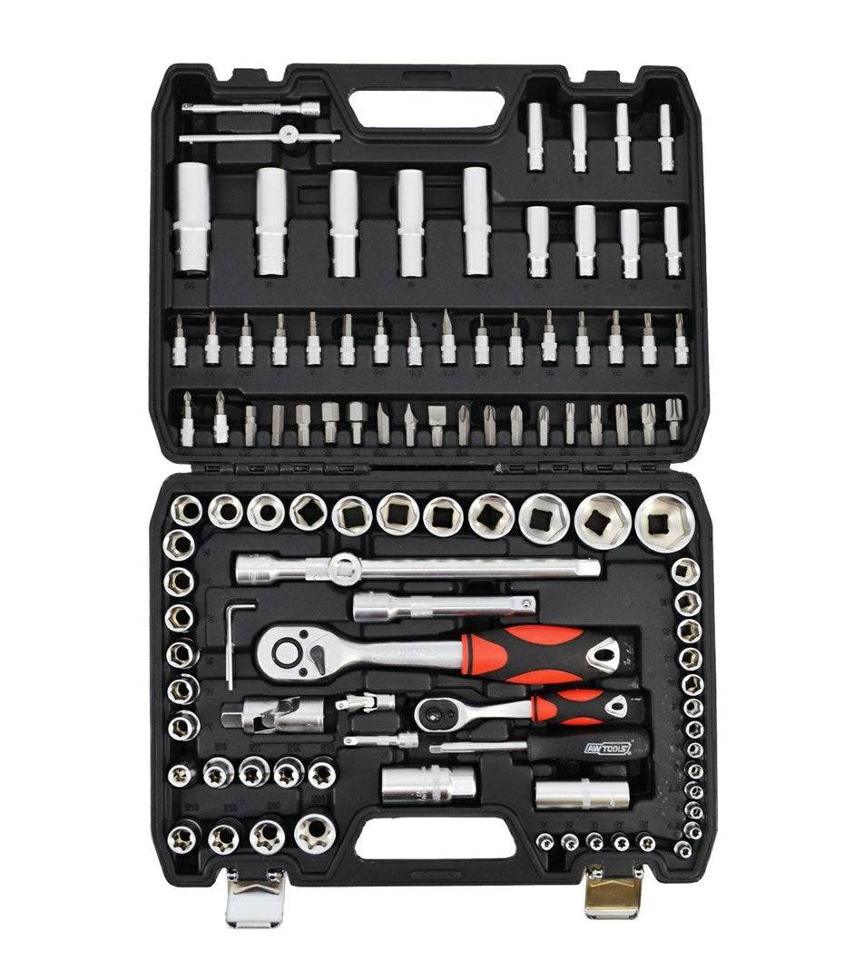 AWTOOLS Steeksleutelset 108el - 7000 g - 380 mm x 300 mm x 90 mm - Model AW39108BL-0
