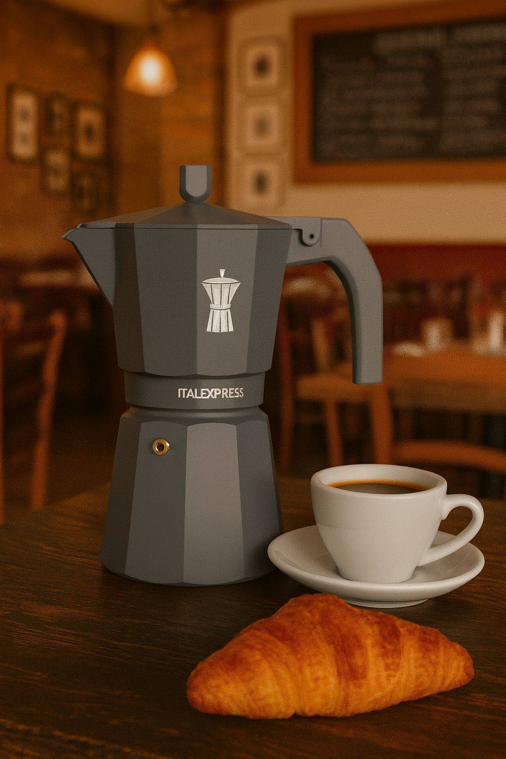 PEZZETTI Italiaanse Koffiemaker - ITALEXPRESS - Aluminium - 6 Kopjes - Blauw-0