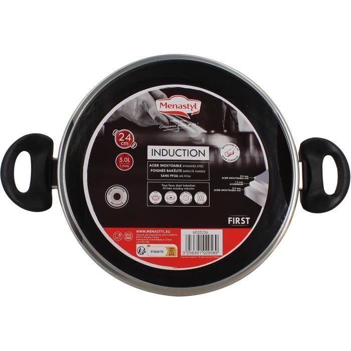MENASTYL Braadpan - RVS - 24 cm - 6020256-1