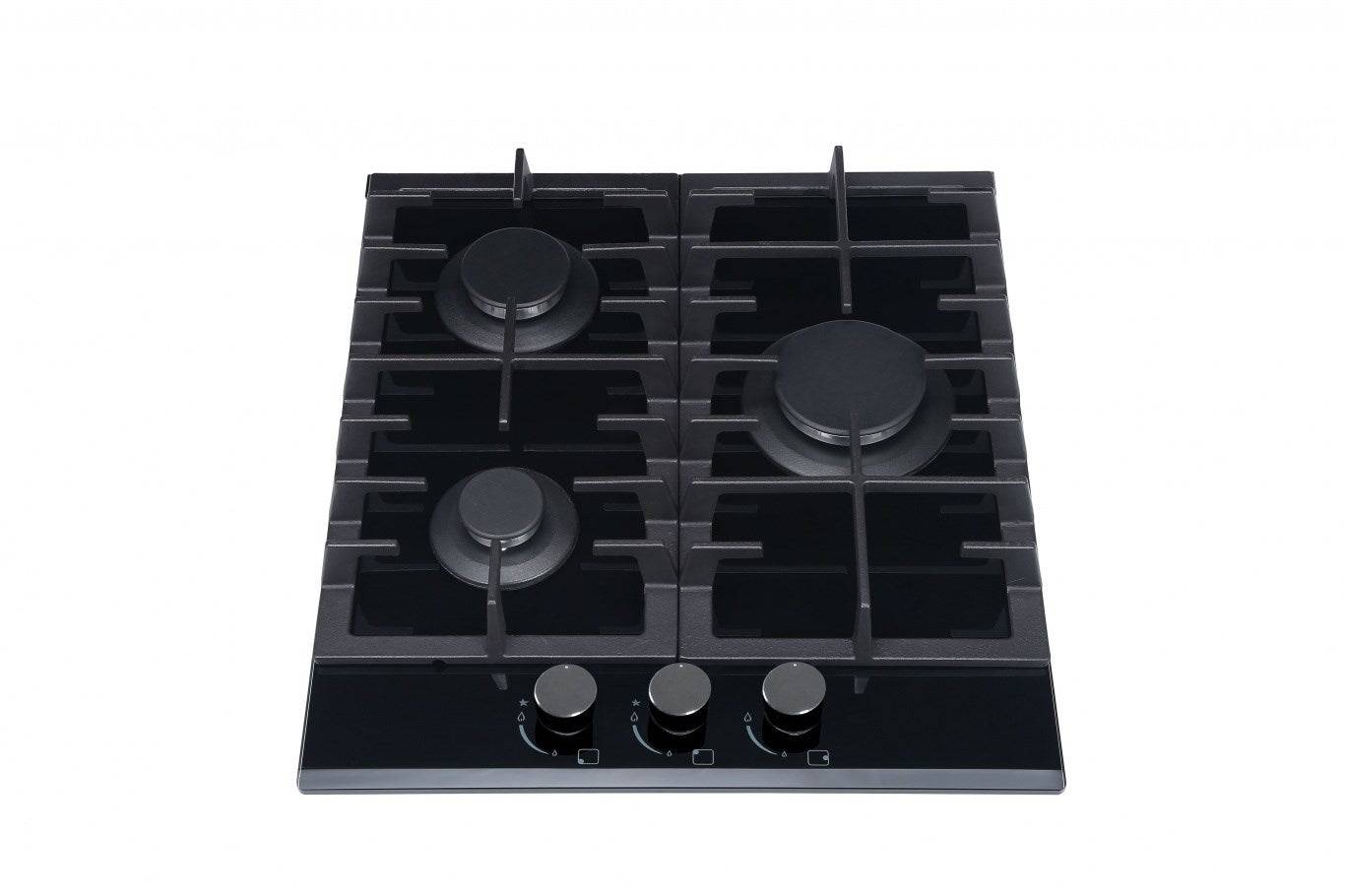MPM Inbouw Gaskookplaat 45 cm 3 Zones Zwart 45-GMH-16-0