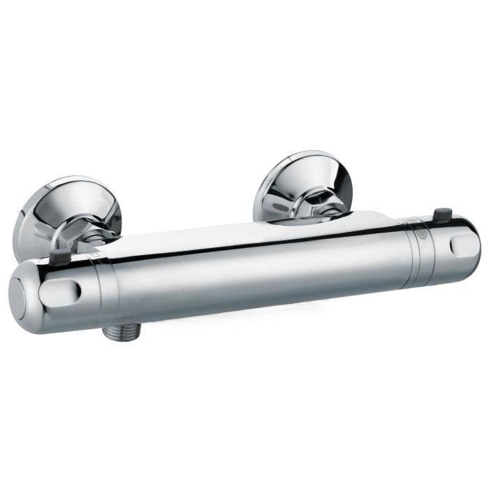 ROUSSEAU Volga 2 Thermostatische Douchmengkraan - Chroom - Ecostop-0