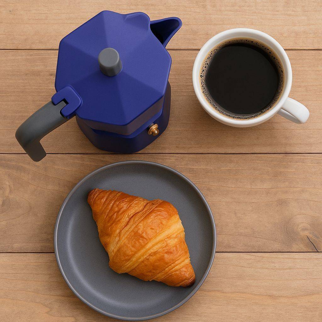 PEZZETTI Italiaanse Koffiemaker PENTAEXPRESS Aluminium 3 kopjes Blauw-1
