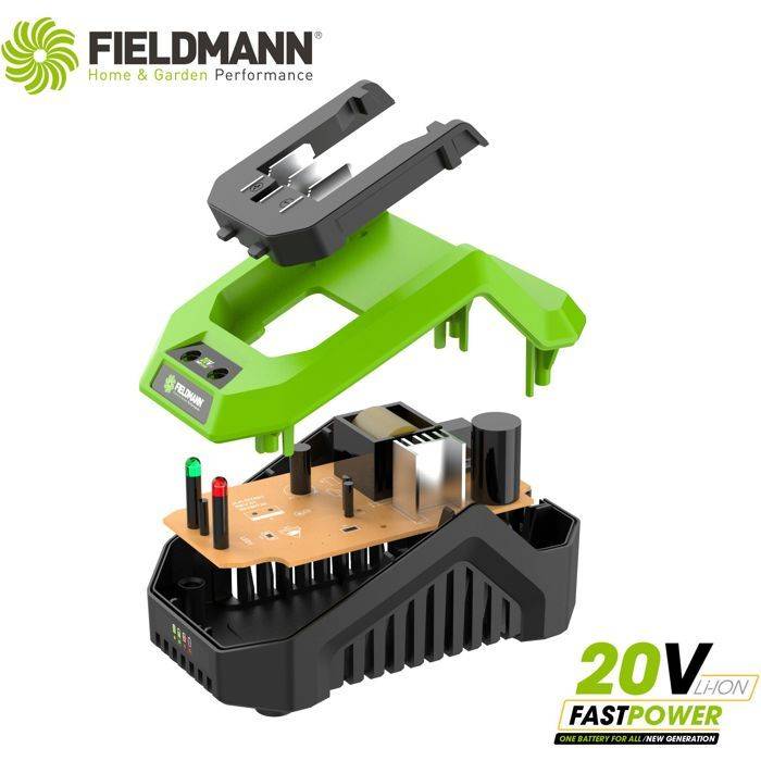 FIELDMANN Oplader voor 20V Accu - Laadt 2Ah in 60 Min-2