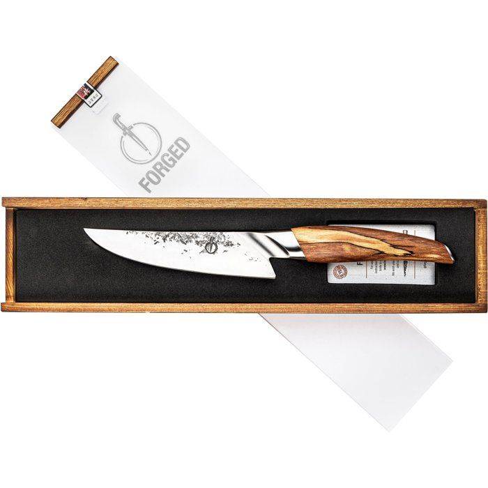 Forged Koksmes - KATAI - VG10 Staal - Wortelhout Handvat - 16 cm-1