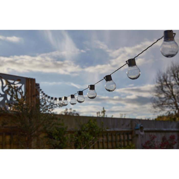 SMART GARDEN Globulb 40 LED warm witte solar string lights, 13,7 m, zonnepaneel, IP44-3