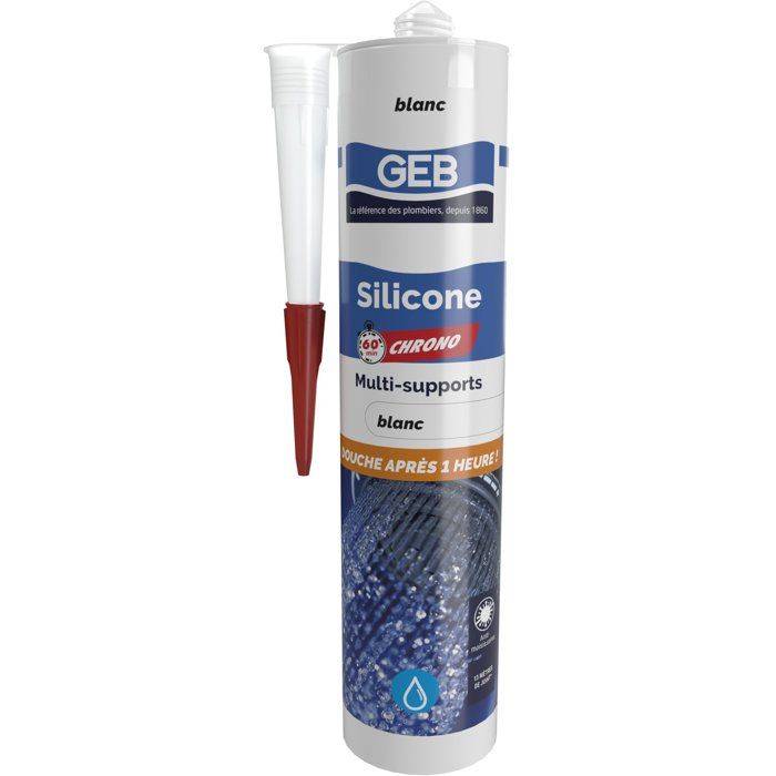 GEB Multi-oppervlak Sanitair Silicoon - 60 Chrono - Wit - 280 ml-0