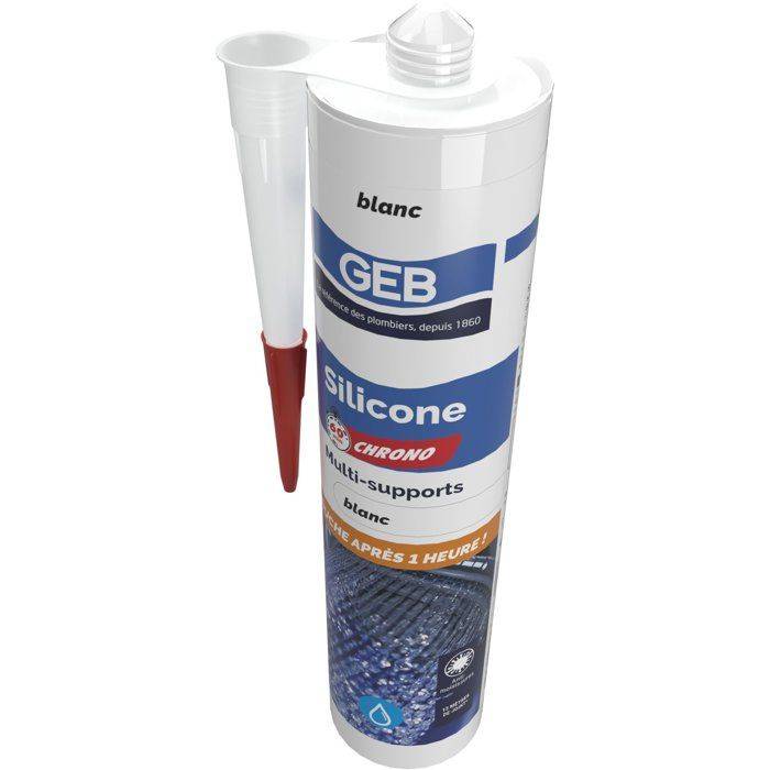 GEB Multi-oppervlak Sanitair Silicoon - 60 Chrono - Wit - 280 ml-2